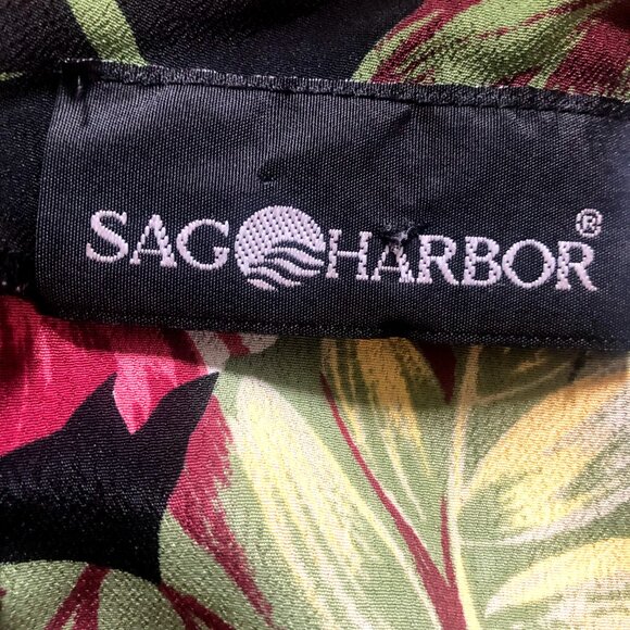 Sag Harbor Floral Maxi Vintage Sundress Button Up Zipper Back Plus Size 14 - Picture 5 of 9